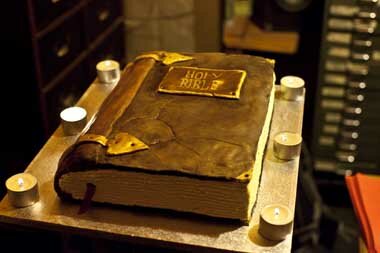 King James Bible birthday cake